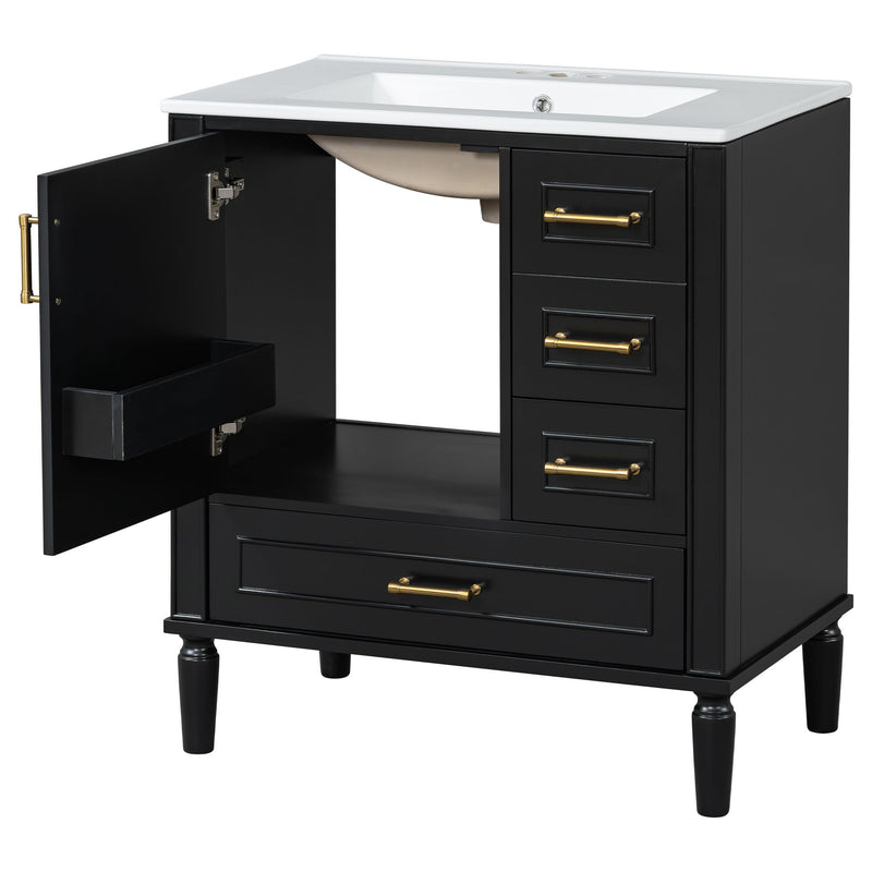 Traditional Bathroom Vanity Set With Soft Close Doors