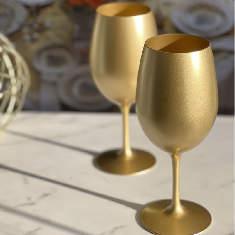 Leadingware Tritan Hammer Plastic Wine Glasses (Set of 4)