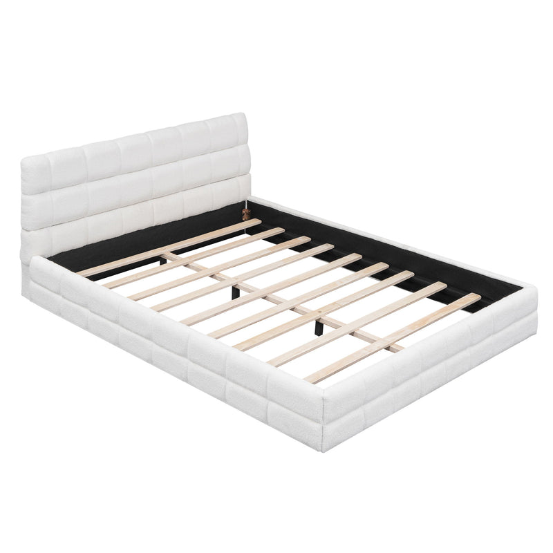 Upholstered Platform Bed With Headboard