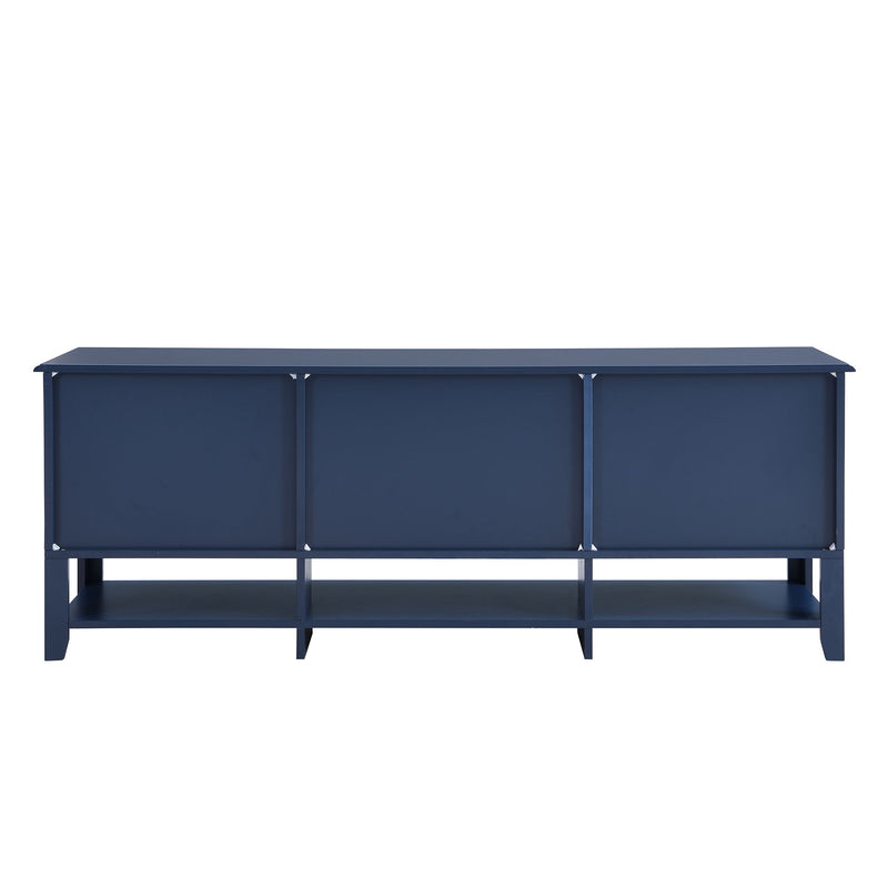 TV Stand, Entertainment Center With Dual Drawers And Hidden Storage, Cabinet With Soft Closing Doors And Sleek Panel Design