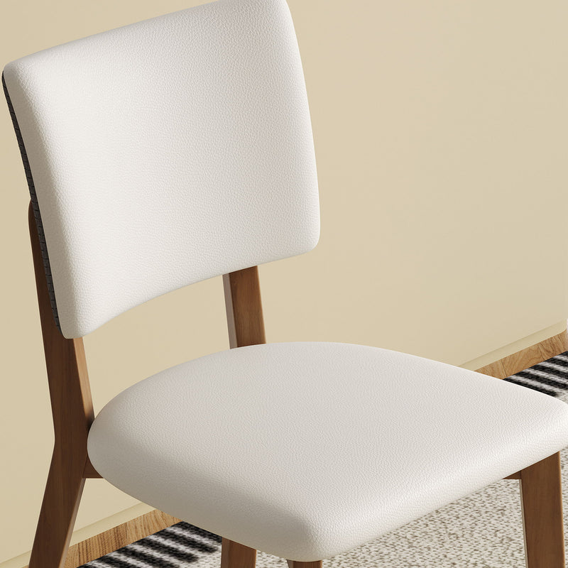 Dining Chair (Set of 2) - White / Deep Walnut