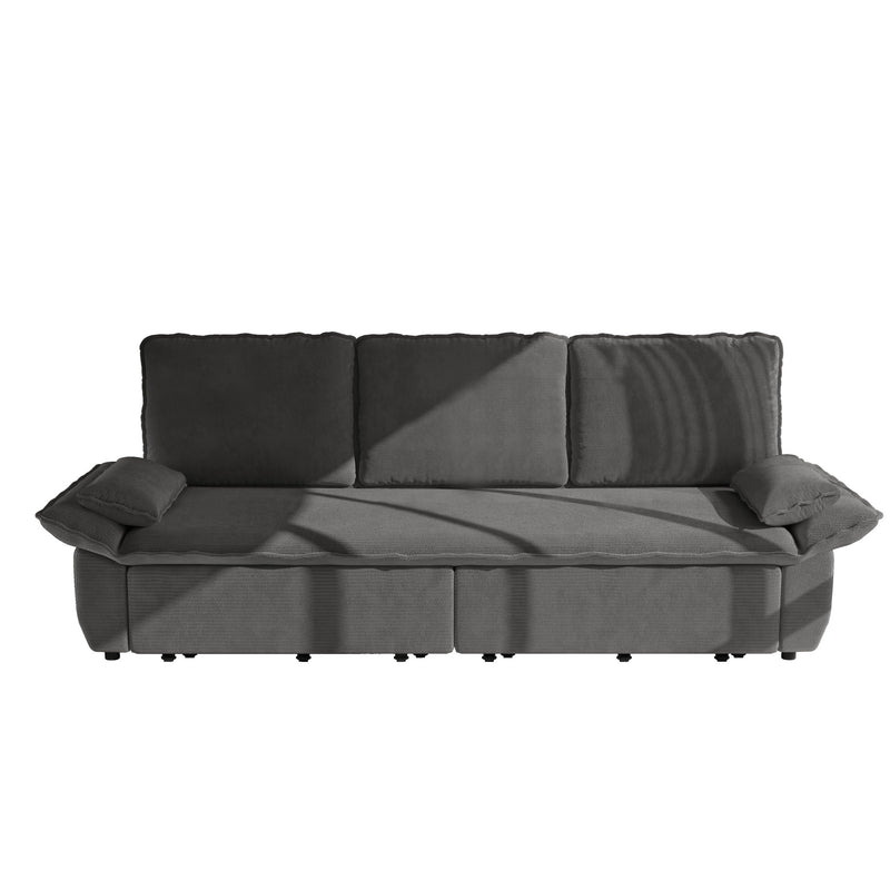 King Size Pull Out Sofa Bed, 3 In 1 Convertible Multifunctional