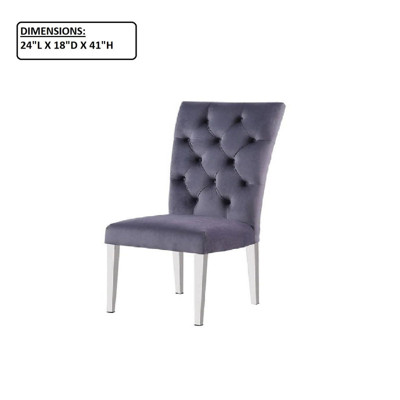 Modern Upholstered Tufted Dining Chair (Set of 2)
