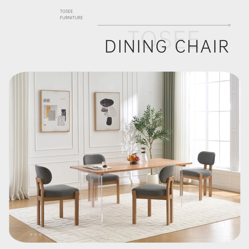 Dining Chairs With Ergonomic Backrest And Adjustable Feet (Set of 2)