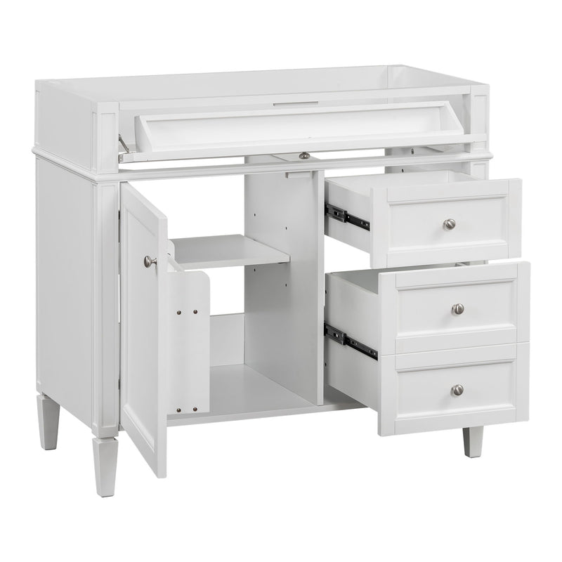 Bathroom Vanity With 2 Drawers And Tip-Out Drawer, Storage Cabinet