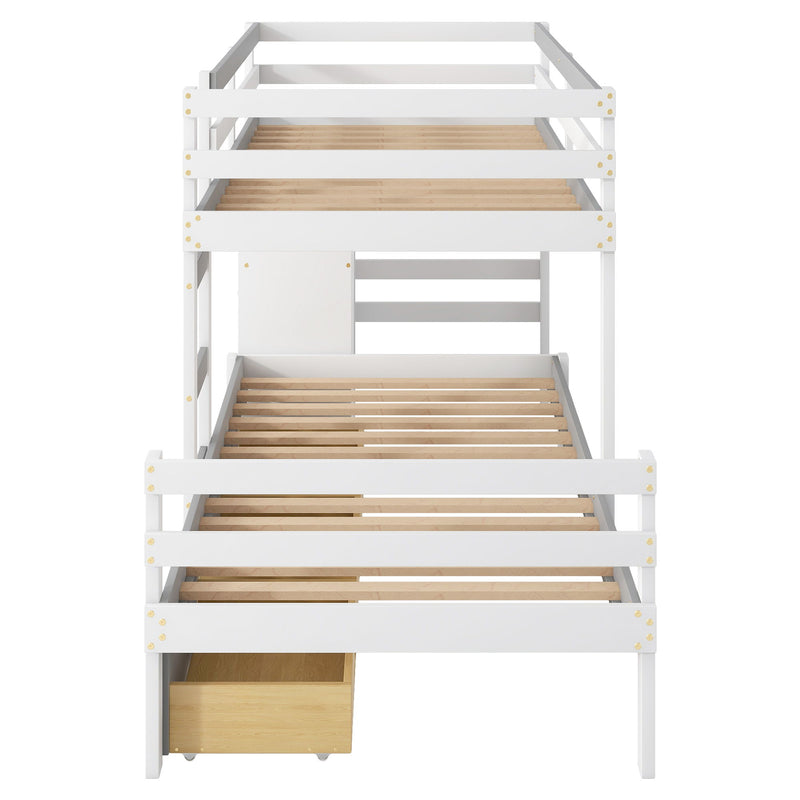 Loft Bunk Bed With Drawers And Ladder