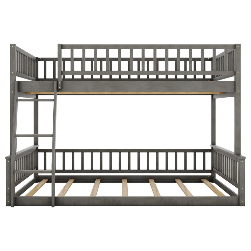 Bunk Bed With Ladder And Guardrails