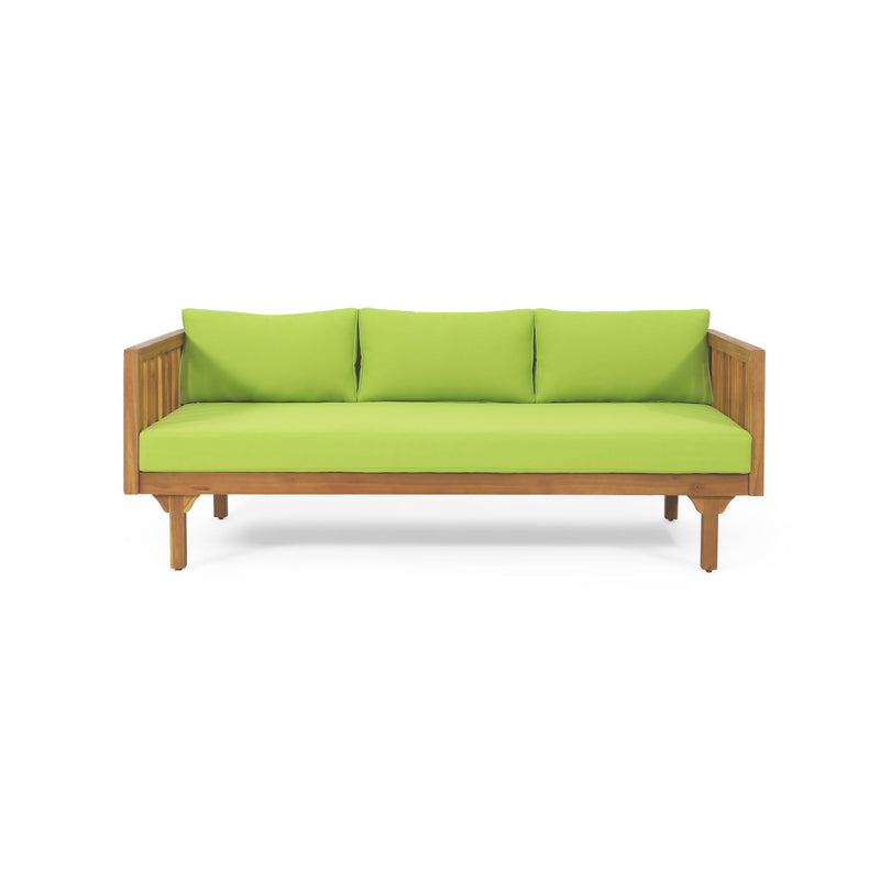 Claremont - 3 Seater Daybed Teak Acacia Wood Water Resistant Cushions