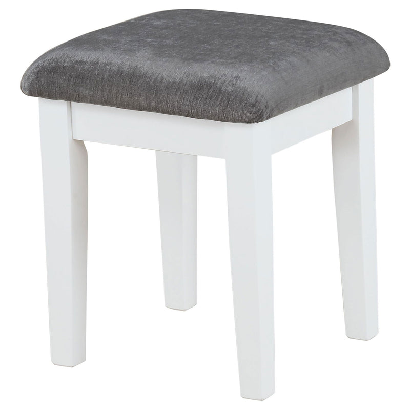 Elijah - Vanity Set With Lighting And Stool - White