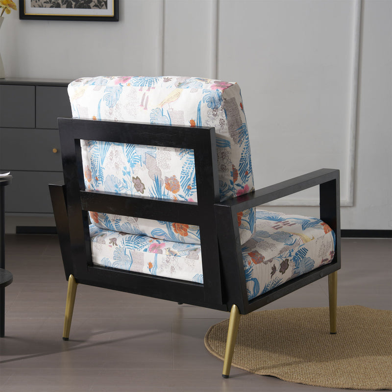 Modern Armchair With Solid Wood Frame