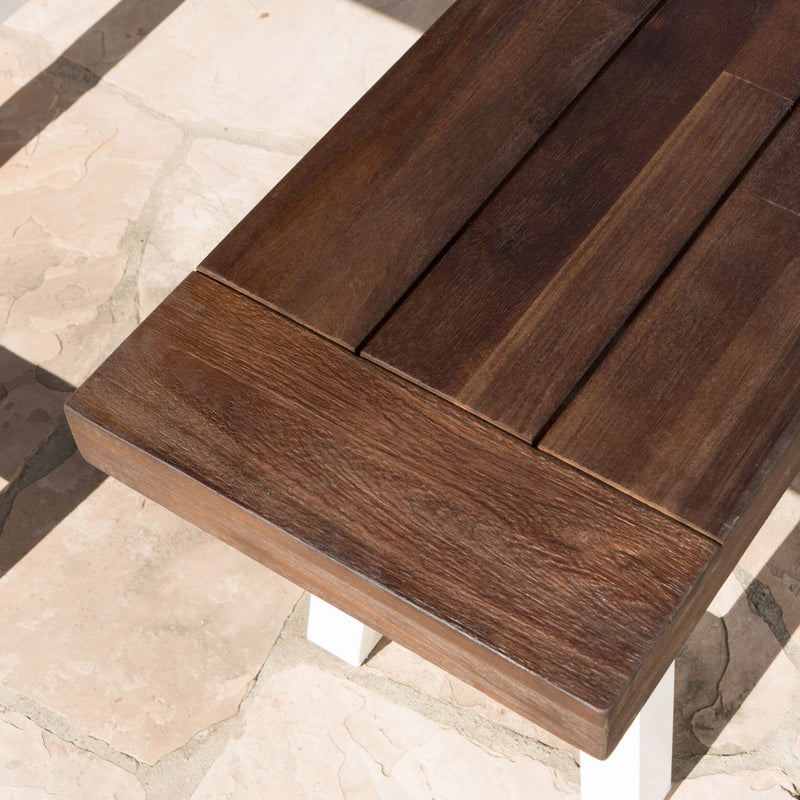 Tranquilizer - Outdoor Acacia Wood Bench With Slat Panel Design