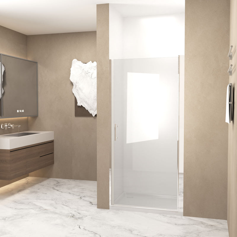 Shower Door & Tempered Glass With Safety Film - Chrome
