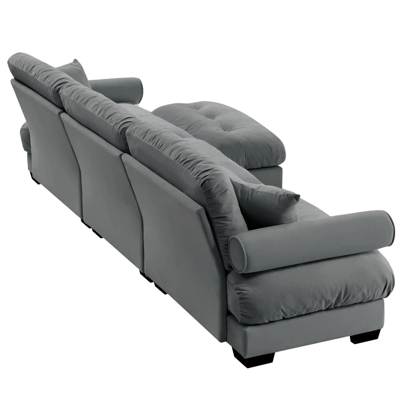 Super Comfort Oversized Modular Sectional Sofa With Movable Ottoman