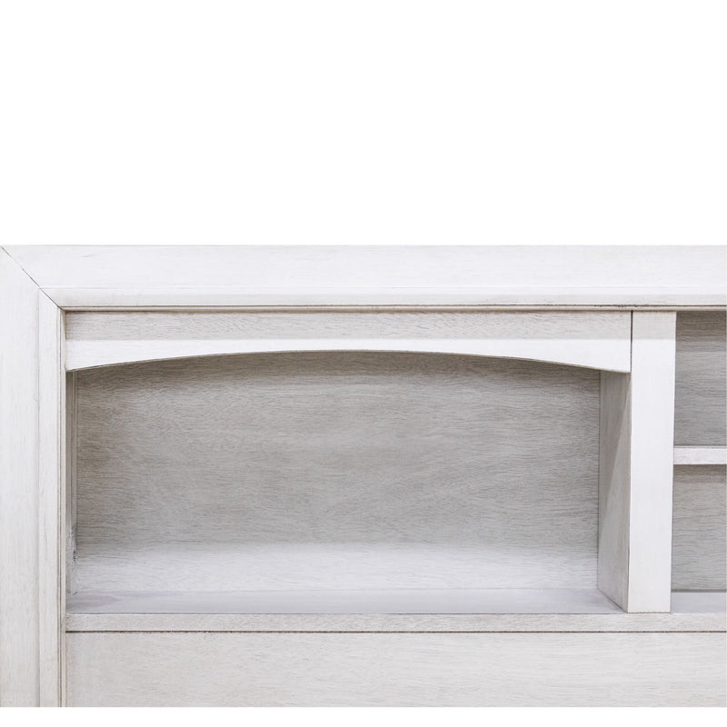 Bed With Built In LED Lights And Open Shelves