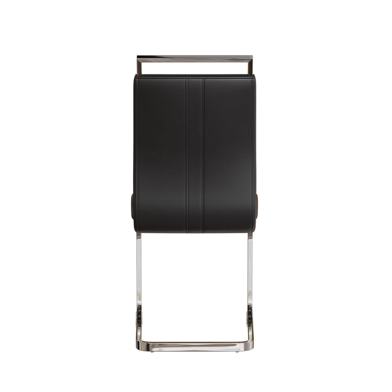 Modern Dining Chairs With Padded Seat, High Back