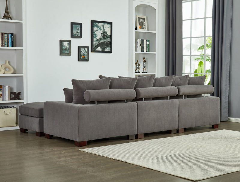 5 Seater Oversized Convertible L & U Shaped Couch