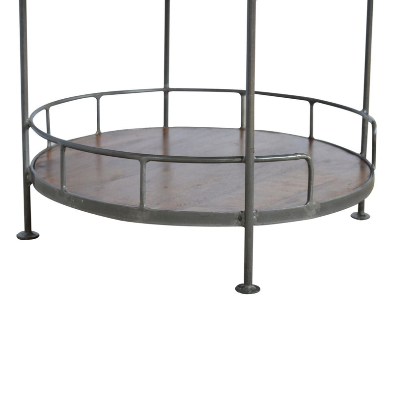 Round Butler Tray Table - Chestnut