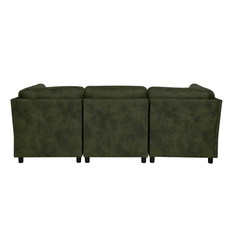 Upholstered Modular Sectional With Custom Configuration And Removable Cushions