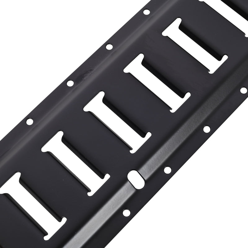 12 Pieces E Track Tie-Down Rail Kit For Trucks, Vans, Garages - Black