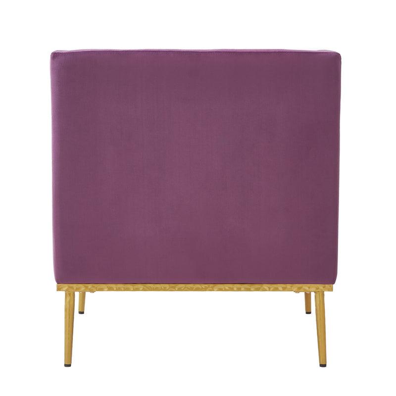 Elegant Curved Armrest Accent Armchair