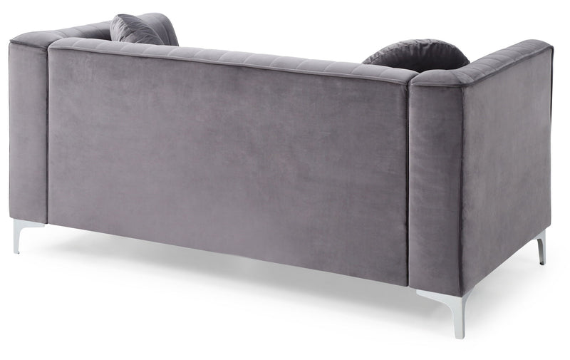 Glam Styled Micro Suede Loveseat