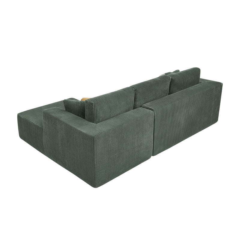 L - Shape Full Compressed Upholstered Sectional