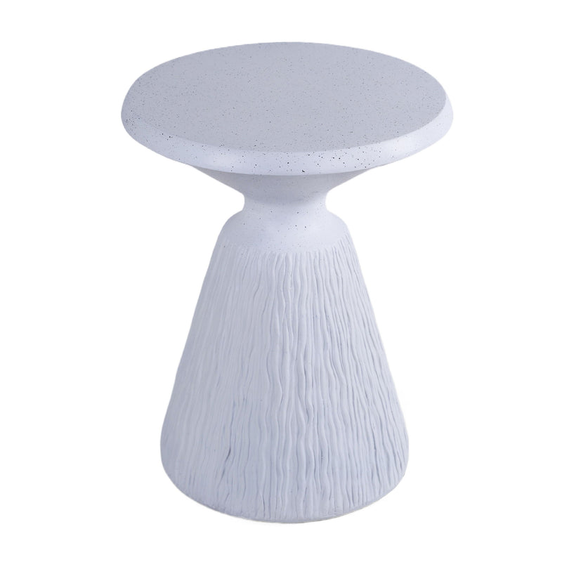 Outdoor End Table, Round Garden Stool - Aqua Gray