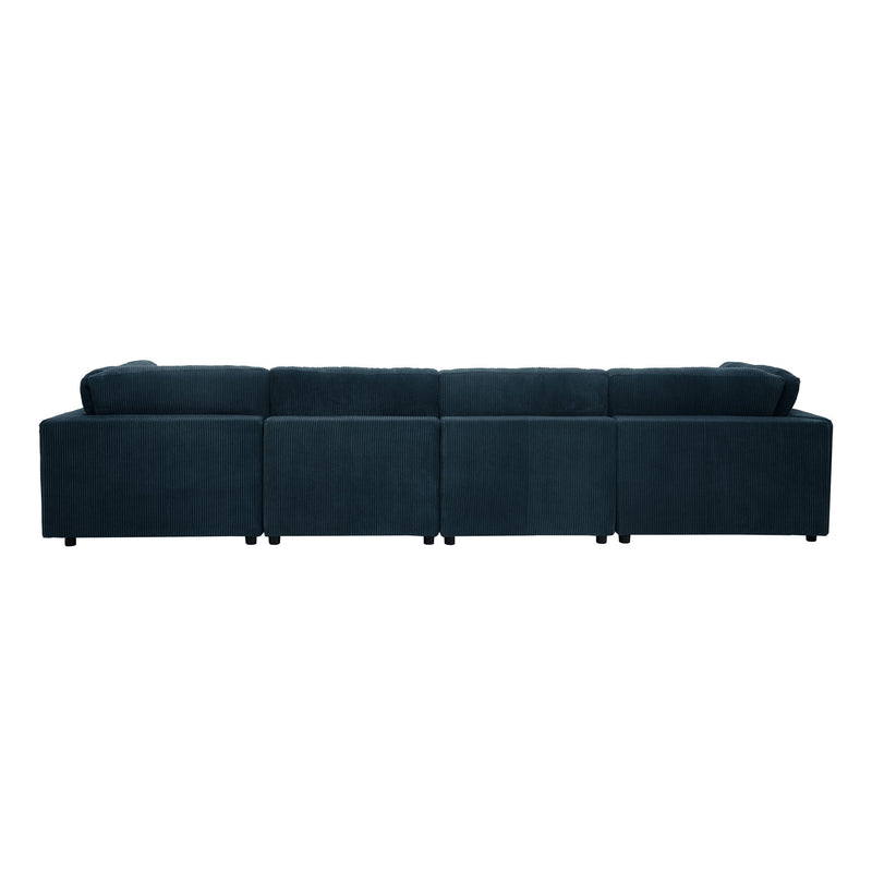 Upholstered Modular Sectional & Custom Configuration And Toss Pillows