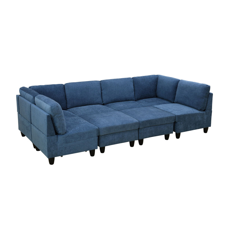 8 Piece Modular U - Shape Sectional Sofa