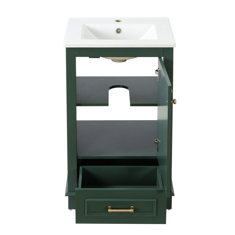 20" Bathroom Vanity With Sink, 1 Drawer, Freestanding Single Set