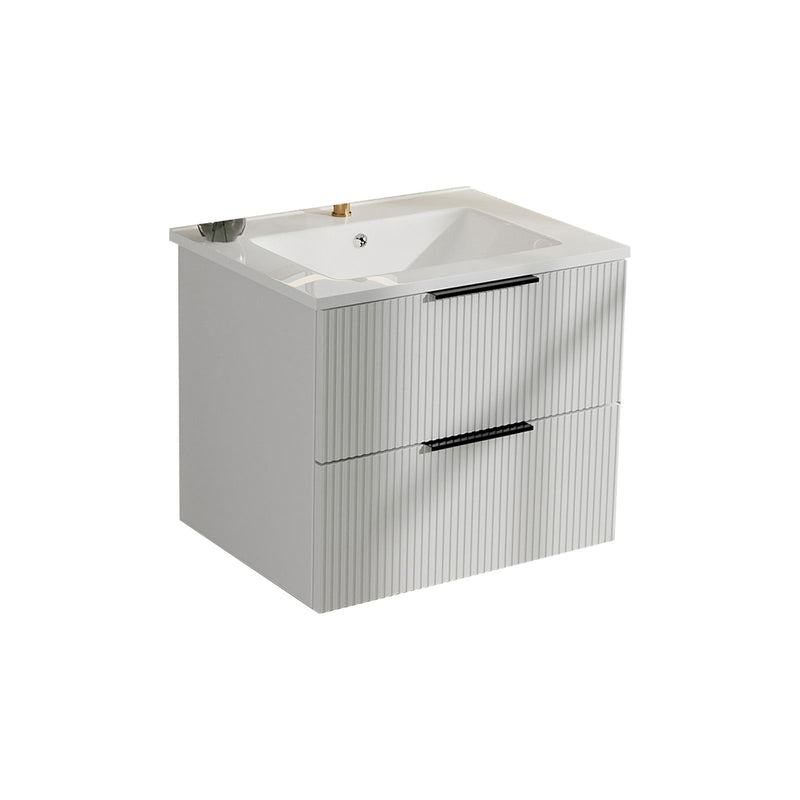 Modern Wall Mounted Floating Bathroom Vanity With Sink And Drawers