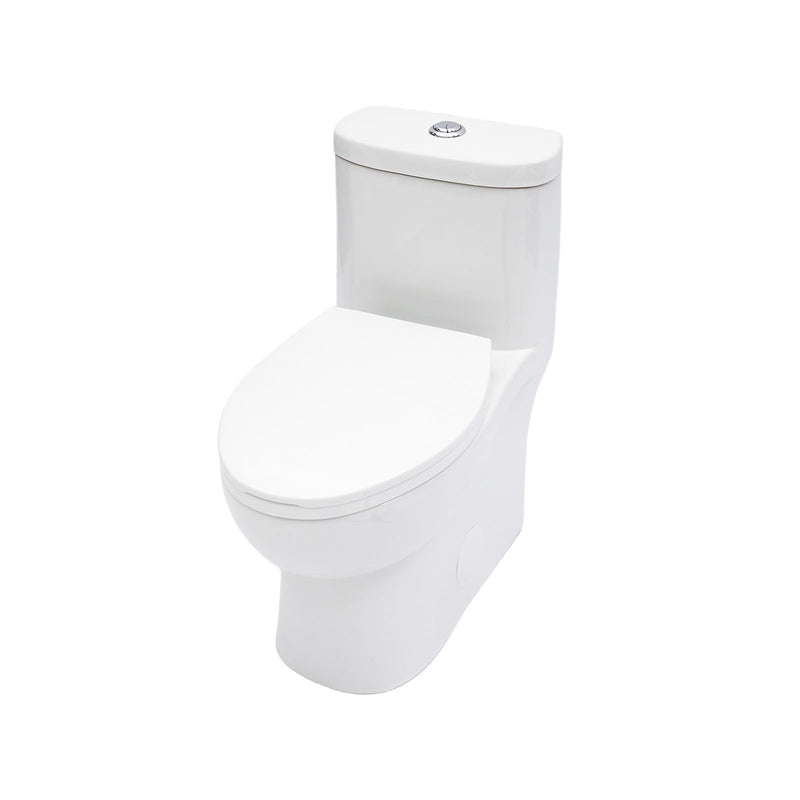 1 Piece Toilet For Bathroom, Dual Flush, Soft Closing Seat - White