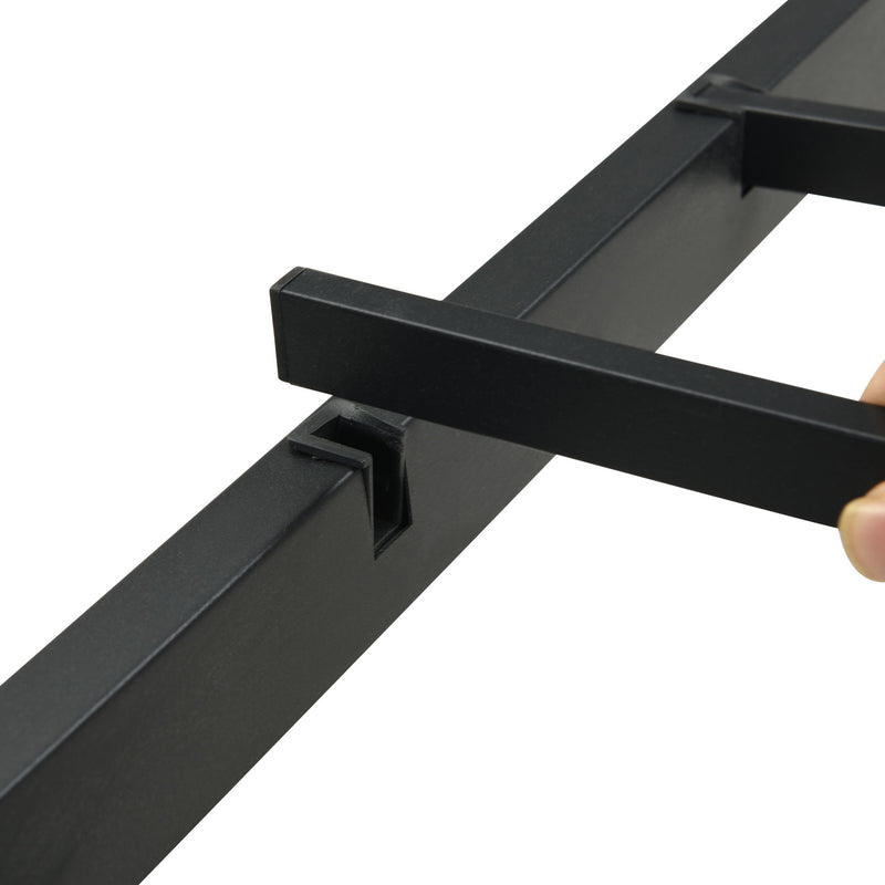 Modern Bed Frame With LED Lights, Upholstered Headboard, USB Charging