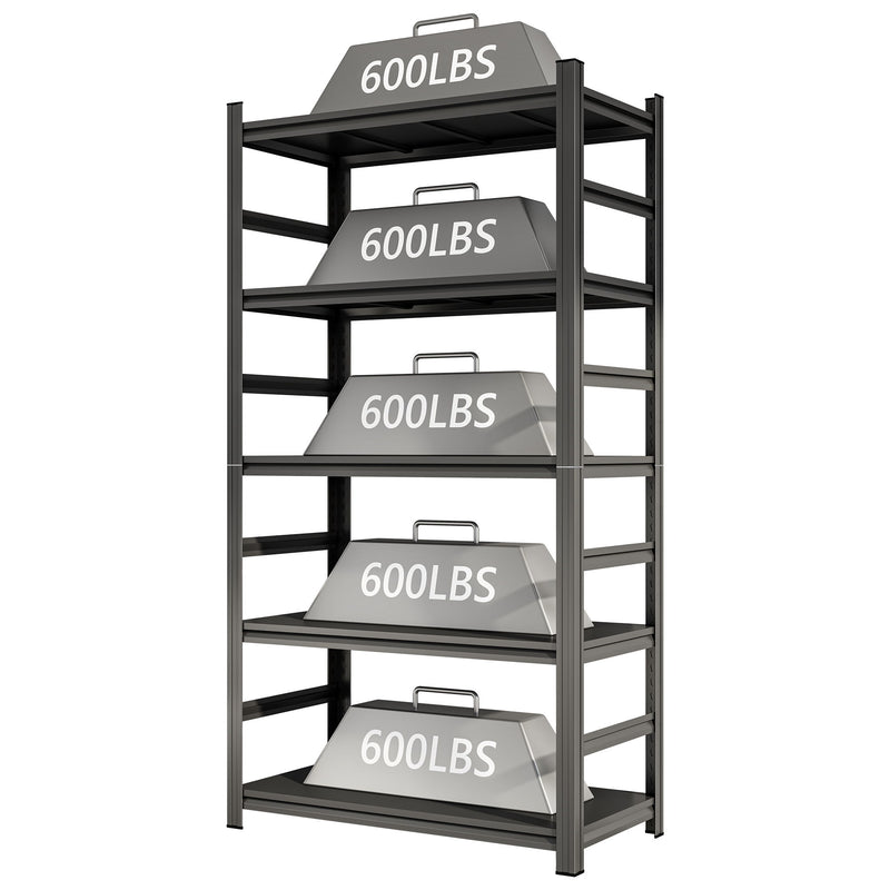 5 Tier Heavy Duty Shelving Unit Adjustable Shelving
