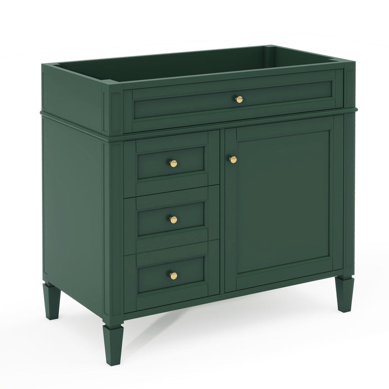 Bathroom Vanity With 2 Drawers And Tip-Out Drawer, Storage Cabinet