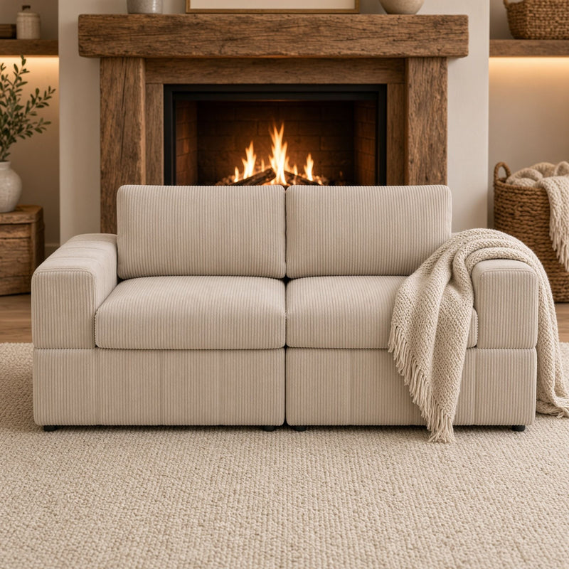 Oversized Modular Loveseat Set