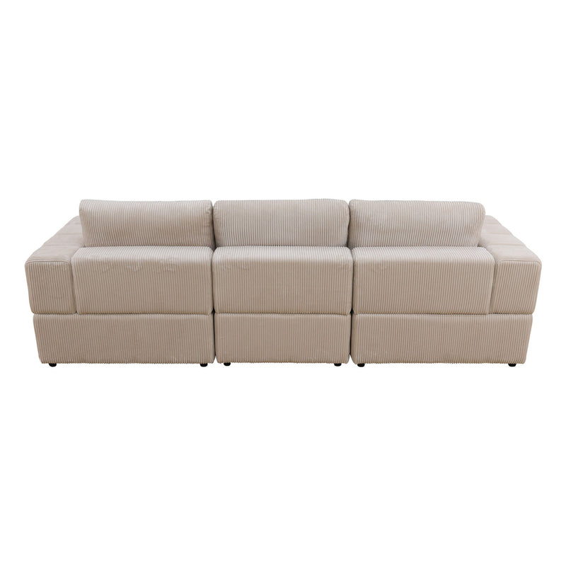 Oversized Modular Sectional Sofa 3 Piece Set, Flexible Layout For Living Room
