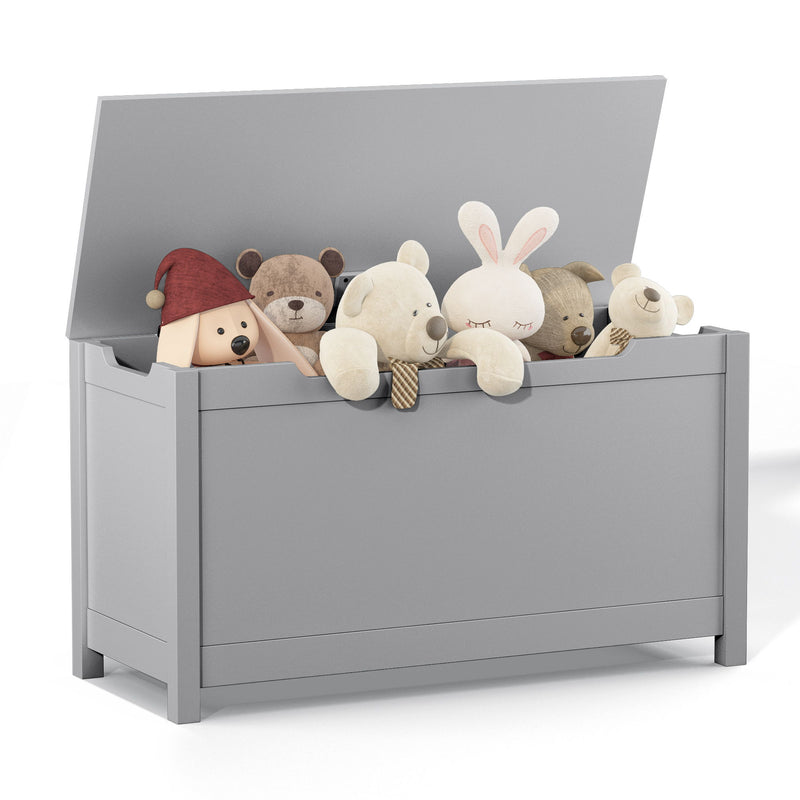Toy Box Storage With Safety Hinged Lid