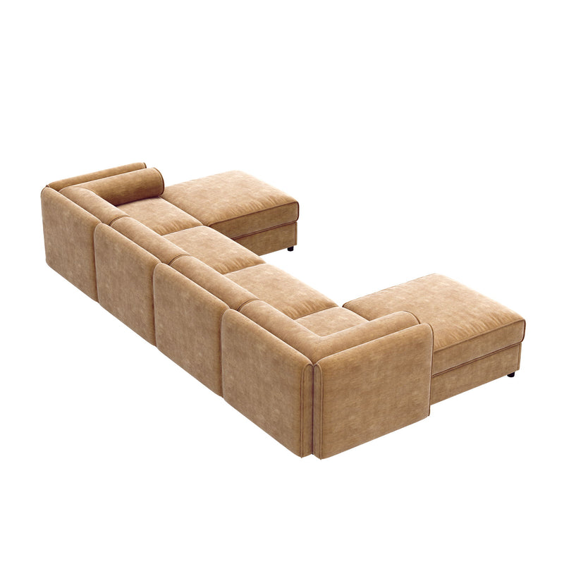 Contemporary Elegant Sofa With Storage And Ottoman
