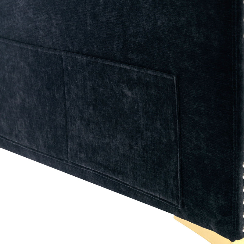 Modern L - Shape Convertible Sectional Sofa With Movable Ottoman