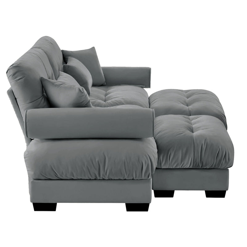 Super Comfort Oversized Modular Sectional Sofa With Movable Ottoman