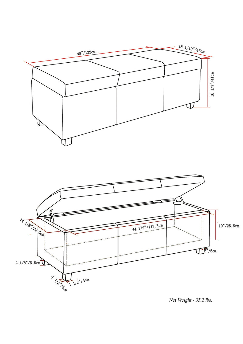 Avalon - Multifunctional Storage Ottoman Bench