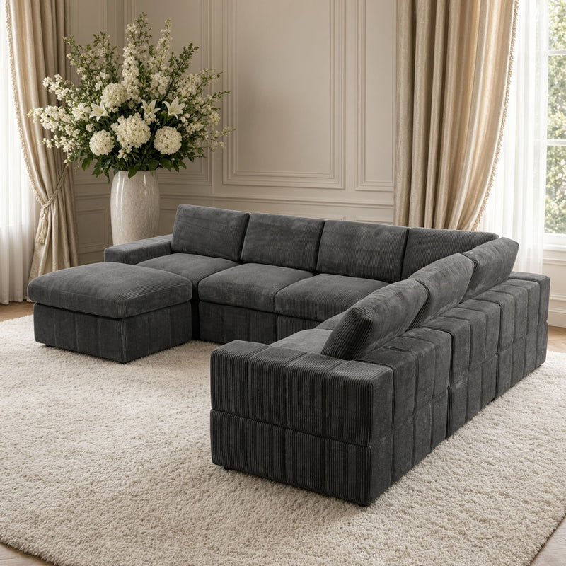 Modular Sectional Sofa, Reversible Set