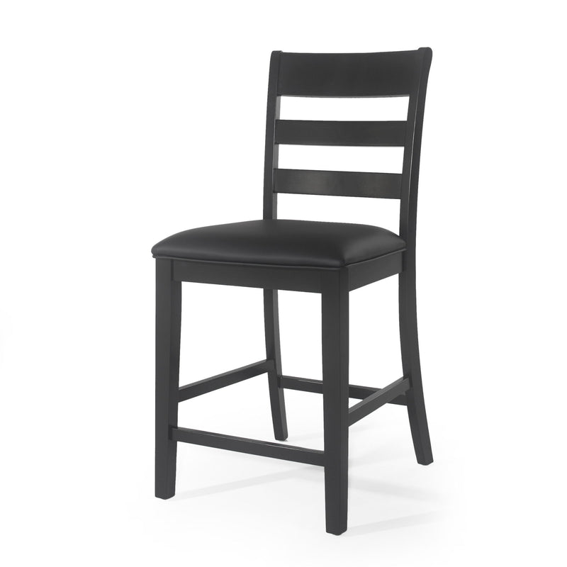 Farmhouse Upholstered Wood Counter Stools