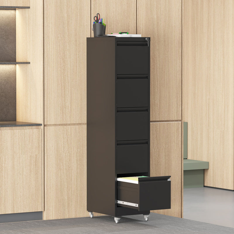 Drawer Metal Locking Vertical File Cabinet With Wheels Heavy Duty Lockable Storage