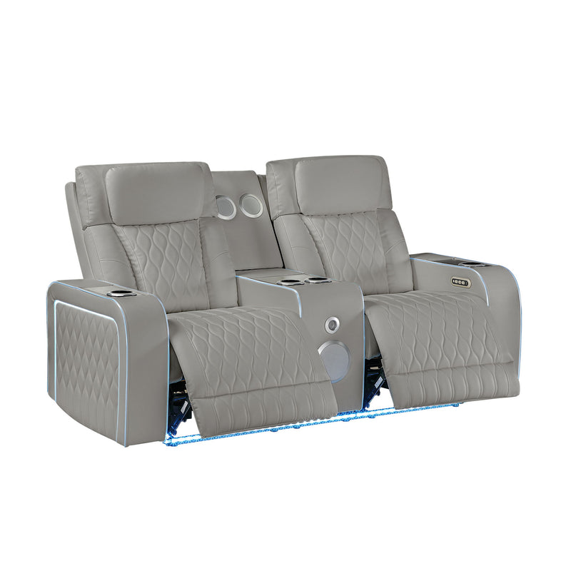 Electra - Power Reclining Set With Power Headrests, Massage And LED Lighting