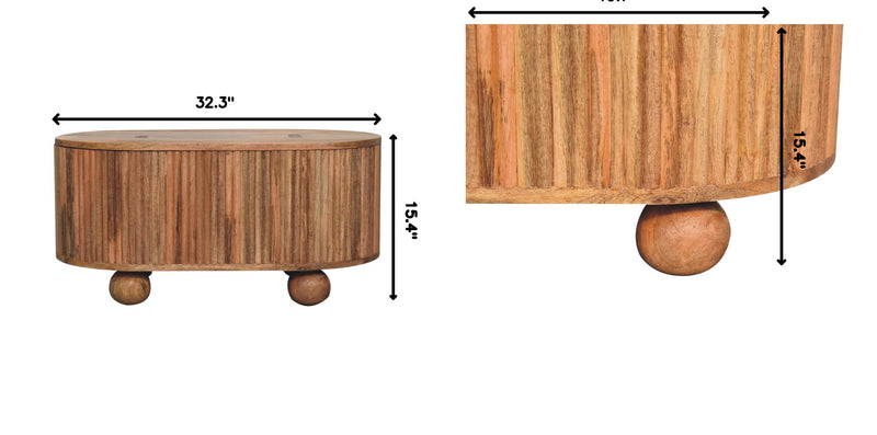 Soba - Ball Lid Up Coffee Table - Oak
