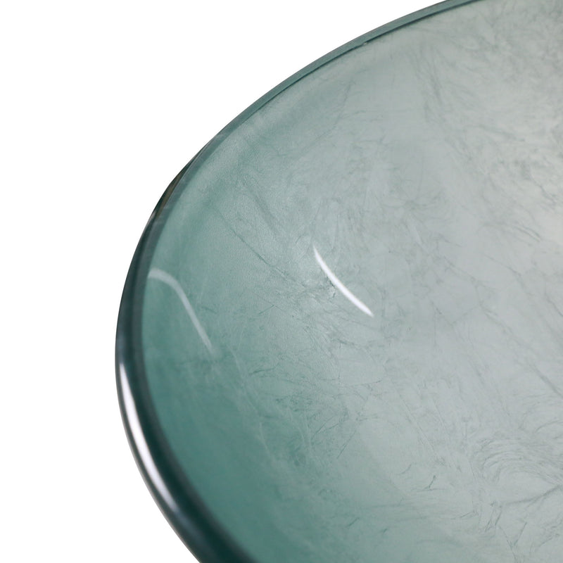 Artistic Tempered Glass Vessel Sink With Pop Up Drain