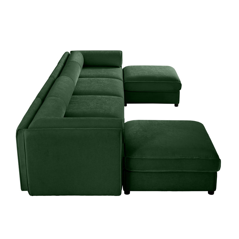 Contemporary Elegant Sofa With Storage And Ottoman