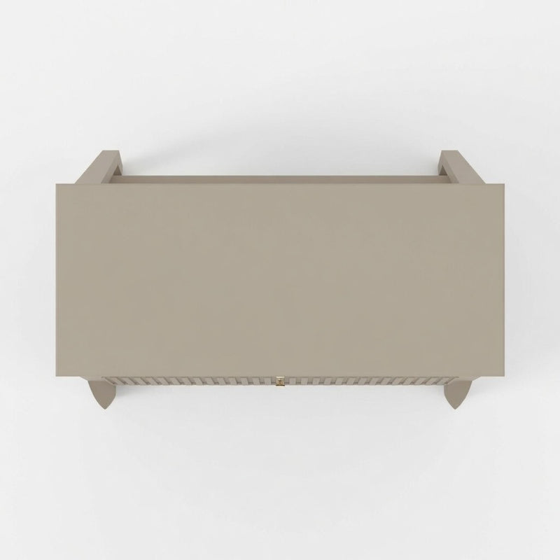 Fluted 3 Drawer Nightstand With Soft Close Slides